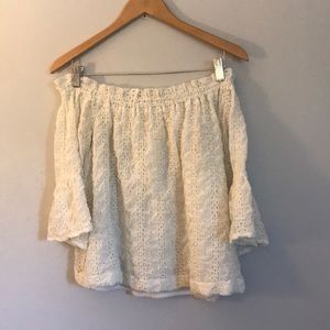 Anthropologie off the shoulder blouse